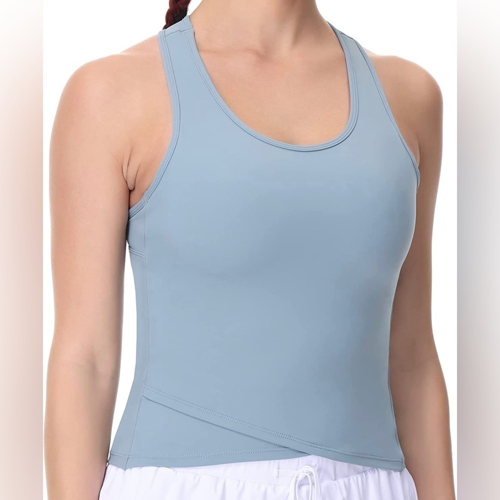 Nwt Dragon Fit Women's Yoga Tank Tops Wirefree One Piece Padded Removable Cup